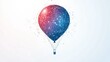 © zulie - Abstract hot air balloon with connected nodes.