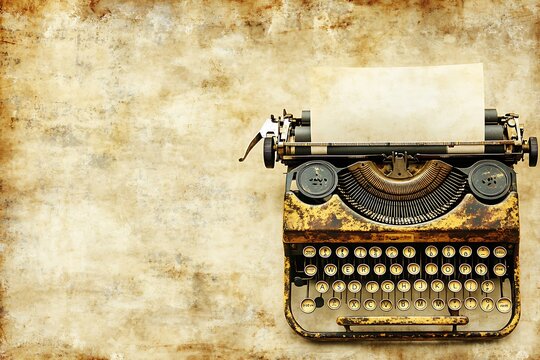Vintage Typewriter on Aged Paper