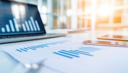 Poster - Financial Data Analysis and Business Strategy Planning on Desk