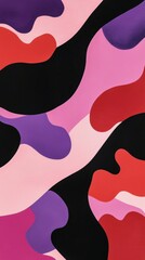 Poster - Colorful abstract background with organic shapes flowing seamlessly, creating a dynamic and visually appealing design, perfect for modern and creative projects