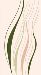Poster - Smooth, flowing lines create a calming and sophisticated abstract background, perfect for enhancing wellness, beauty, or fashion projects with an elegant touch