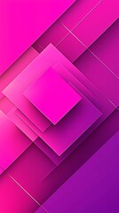 Poster - Modern abstract background created by overlapping pink and purple squares, forming a dynamic and visually appealing composition with subtle shadows and highlights