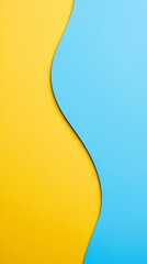 Poster - Creating an abstract background with a wavy dividing line that separates vibrant yellow and blue colors, ideal for enhancing graphic design projects with a modern touch