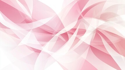Poster - Intertwined pink and white abstract shapes create a dynamic visual flow, forming an elegant and modern background suitable for various design projects