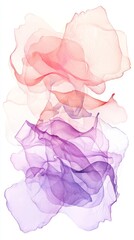 Poster - Colorful alcohol ink washes blending creating abstract shapes and textures, featuring a vibrant mix of pink and purple hues, perfect for backgrounds and artistic projects