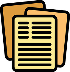 Poster - Paper sheets are stacked, symbolizing organized documents, files, or forms