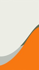 Poster - Smooth overlapping waves of orange, grey, and olive green create a dynamic and visually interesting abstract background, perfect for modern designs and presentations