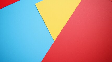 Poster - Colorful sheets of construction paper creating an abstract geometric background with intersecting lines and shapes, ideal for design projects