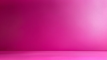 Poster - Empty pink studio background featuring a subtle lighting gradient, ideal for product displays, presentations, or creative projects requiring a vibrant and modern backdrop