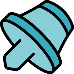 Poster - blue spinning top toy in motion, representing fun, games, and childhood nostalgia