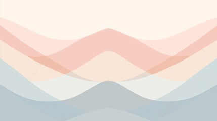 Poster - Soft pastel hues blend seamlessly, forming gentle waves that create a serene and sophisticated backdrop, perfect for conveying tranquility and elegance