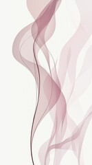 Poster - Pink waves are creating a beautiful abstract design, flowing gracefully on a white background, perfect for adding a touch of elegance and sophistication to any project