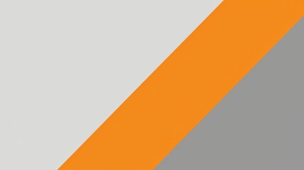 Poster - Orange and grey diagonal stripes intersect on a light grey background, forming a dynamic and visually appealing abstract composition suitable for modern design projects