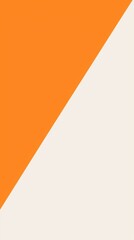 Poster - Vibrant orange and soft beige hues converge, forming a striking diagonal divide that adds depth and visual interest to a clean, minimalist background