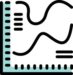 Poster - Visual representation of fluctuating data analysis using a graph with lines, measurement indicators, and data points