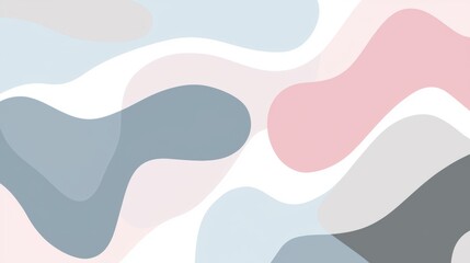Poster - Pastel color abstract background design with flowing smooth shapes creating a modern graphic design is ideal for websites, presentations, or any project requiring a stylish touch