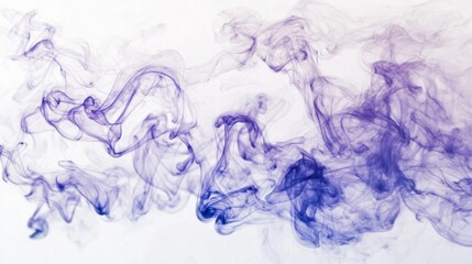 Poster - Colorful smoke swirling in dynamic, abstract shapes against a white background creates a mesmerizing visual effect, ideal for backgrounds and textures in various design projects