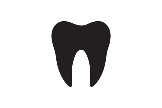  black and white simple teeth vector silhouette 