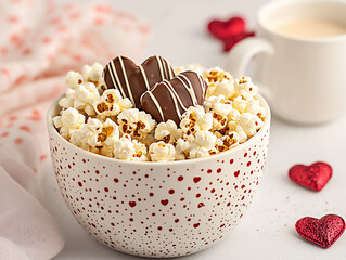 Canvas Print -  valentine's day chocolate popcorn