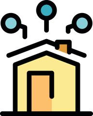 Poster - wireless technology connecting and controlling home appliances and systems, enhancing security, conv