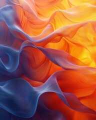 Poster - Fluid overlay of flowing gradients and textures in vibrant colors abstract art digital artistic environment