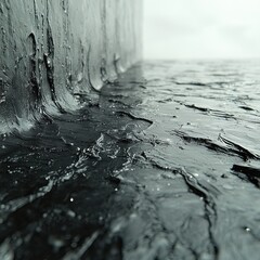 Poster - Fluid overlay transitions on textured surface abstract environment -detail perspective for creative projects
