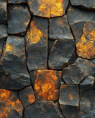 Poster - Textured rock surface with fluid overlay natural environment detailed close-up artistic concept for visual design