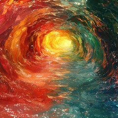 Poster - Vibrant fluid overlay reflections abstract digital art colorful textures creative gallery close-up hyper detail