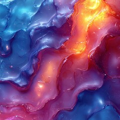 Poster - Dynamic fluid overlay gradient patterns in abstract textures digital art vivid colors artistic environment close-up view