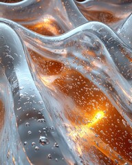 Poster - Fluid overlay abstract textures studio environment digital artwork hyper- viewpoint translucent details