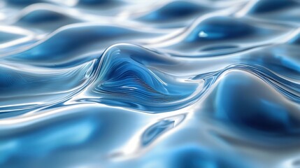 Poster - Fluid overlay of hyper- textures underwater scene digital art futuristic environment close-up view