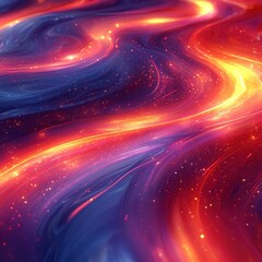 Poster - Dynamic fluid overlay abstract glow textures and details digital art colorful environment vivid viewpoint