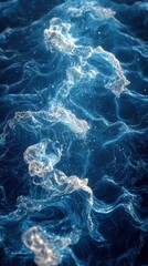 Poster - Dynamic fluid energy textures in a hypnotic underwater environment -detail visualization