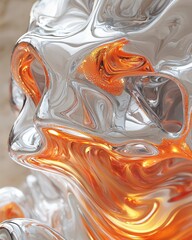 Poster - Fluid overlay liquid contrasts and textures in hyper detail abstract art studio environment close-up view