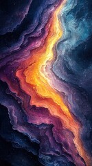 Poster - Dynamic fluid overlay of colorful textures abstract art digital creation vibrant environment close-up view hyper details