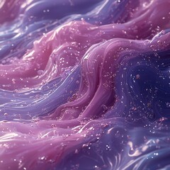 Poster - Fluid overlay textures abstract digital art soft color palette studio environment close-up view hyper effects