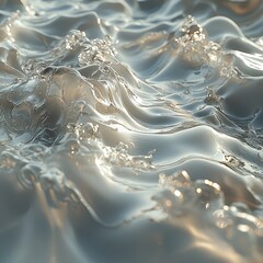 Poster - Dynamic fluid overlay textures flowing in a hyper- environment close-up perspective of water motion