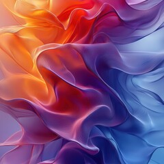 Poster - Dynamic fluid geometry textures and details in vibrant colors abstract art digital environment artistic viewpoint
