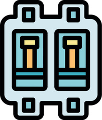 Poster - Double circuit breaker designed for managing and protecting electrical circuits, ensuring safety and preventing overloads
