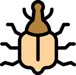 Poster - Simple icon of a bug crawling, showing its antennae and legs