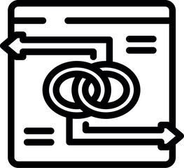 Poster - Wedding rings displayed on a website, representing online marriage contracts and the evolving landscape of digital wedding ceremonies