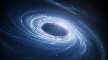 Wall Mural - Spiral Galaxy with a Black Hole