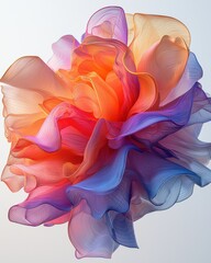 Poster - Fluid overlay vivid geometry textures and details in abstract art studio setting digital artwork hyper realism