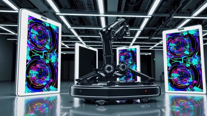 Aufkleber - Exploration of robotic technology in modern design showcases