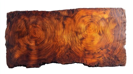 Poster - Wooden Tree Ring Cross Section Detailed Texture with Natural Patterns and Copy Space for Overlay Text