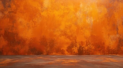 Poster - Textured orange and brown abstract background with smooth surface and copy space for design projects