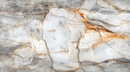 Sticker - White and gray marble stone texture with veins and warm undertones suitable for background or design use Copy Space