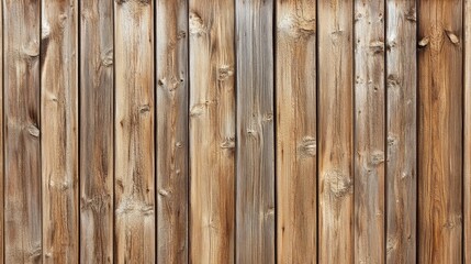 Poster - Textured wooden wall with vertical planks in natural tones and grain patterns ideal for backgrounds and design Copy Space