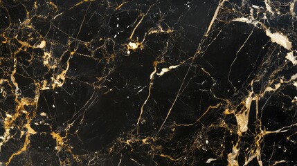 Poster - Black and gold marble texture background for interior design with Copy Space for text placement