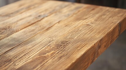 Poster - Detailed close-up of a textured wooden surface showing natural grain patterns and a rustic appearance with copy space available